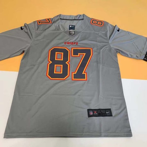 Kansas City Chiefs Travis Kelce #87 Gray Jersey